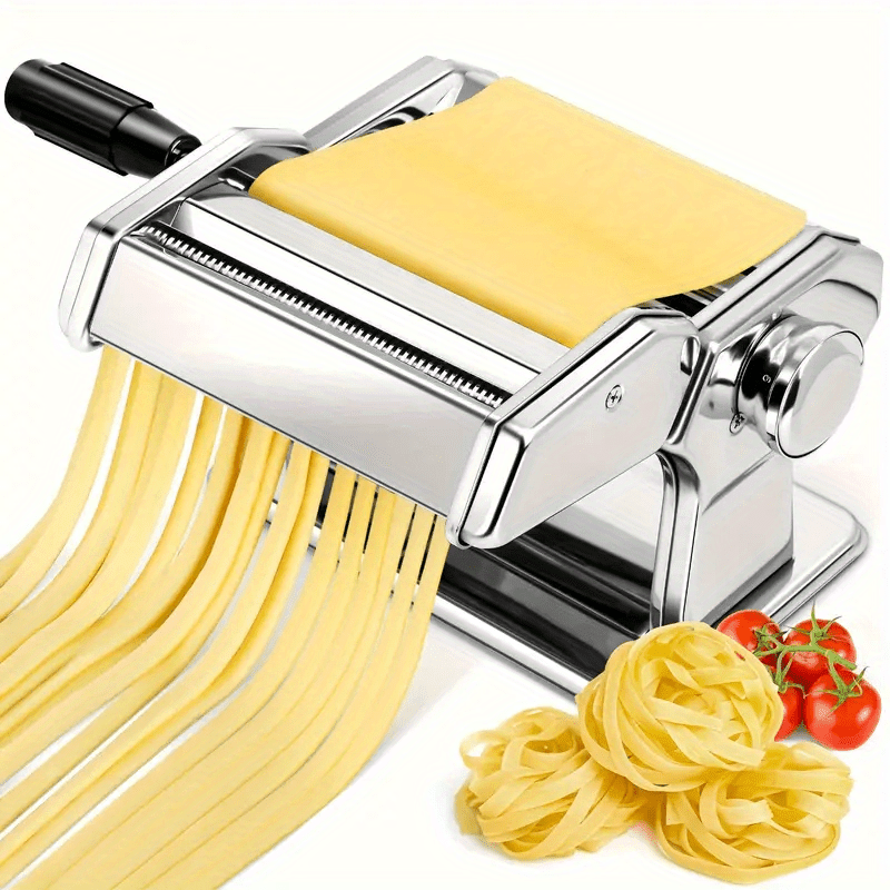 1pc stainless steel manual pasta roller multi functional compact ideal for home use suitable for noodles and dumplings no battery required   kitchen enthusiasts details 0