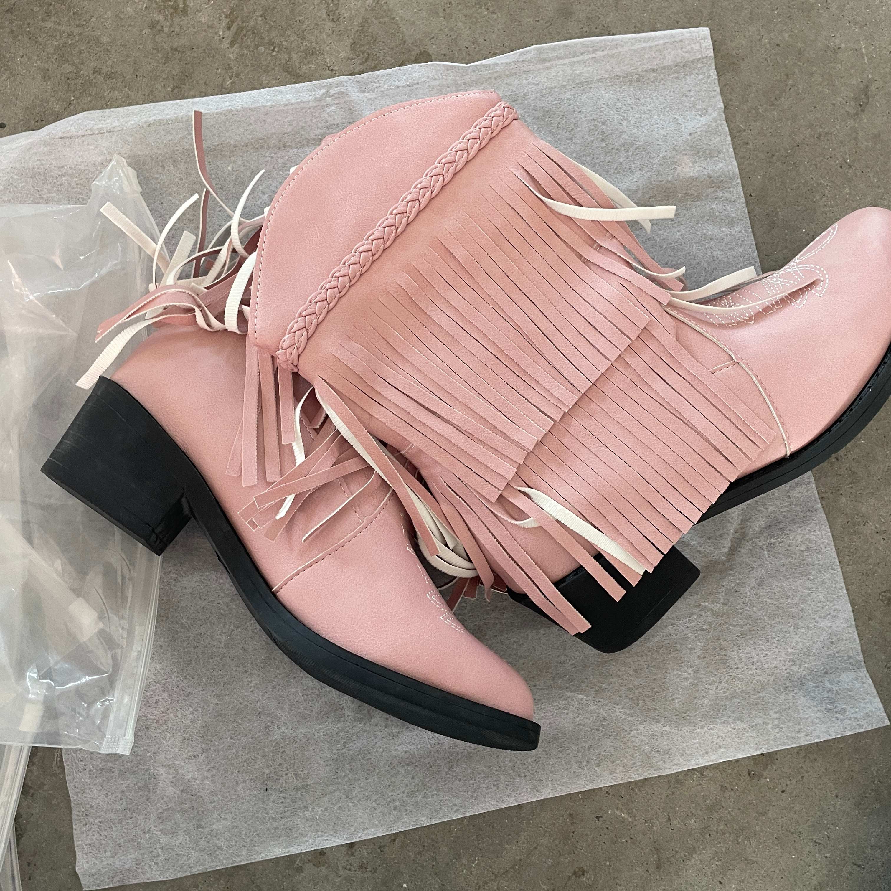 pink cowboy boots womens sold on Temu United States