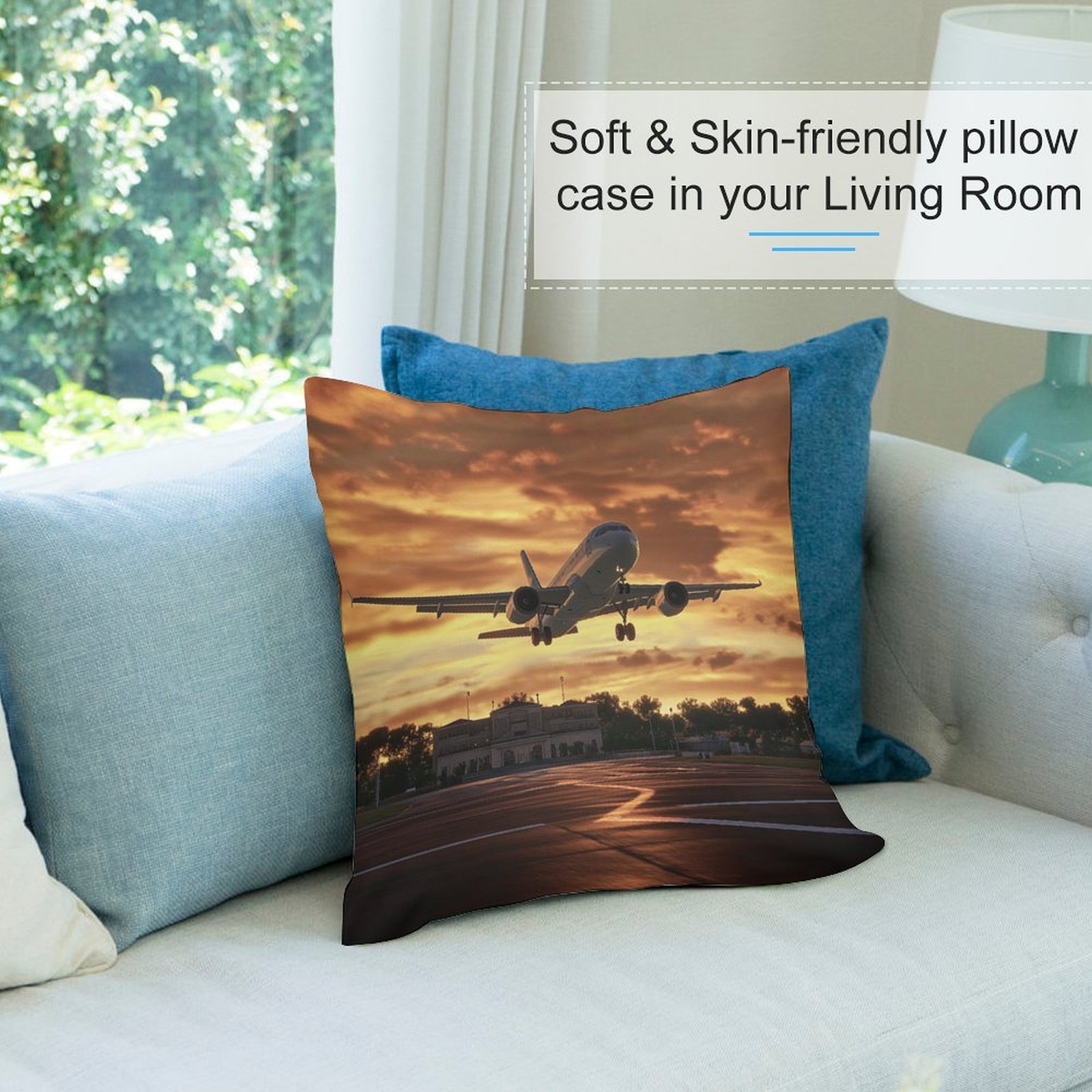 1pc airplane print throw pillow cover 18x18 inch Temu Poland