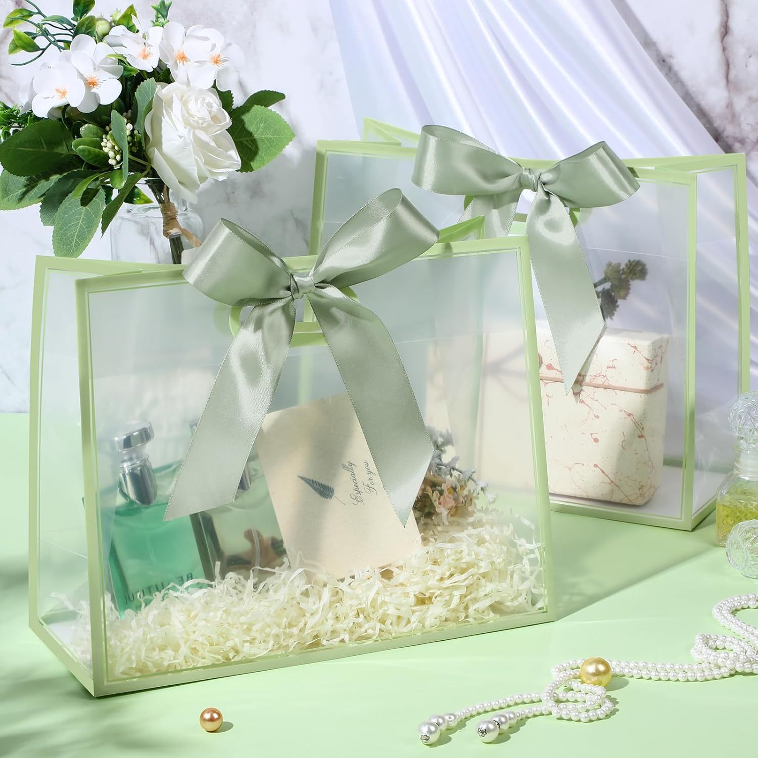 12 pack elegant reusable transparent plastic wedding party