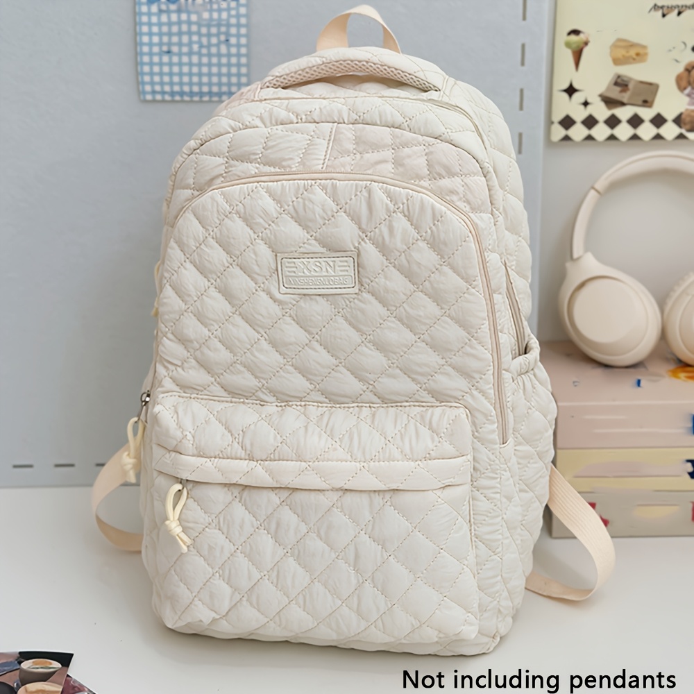 Image of Retro Casual Embroidered Large-capacity Laptop Backpack, College Style Versatile Backpack, Travel Bag For Women