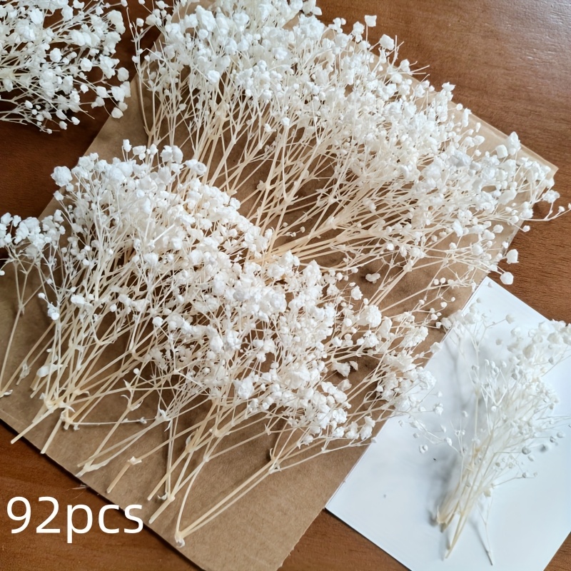 Image of 47/92pcs Elegant White Artificial Flowers- Realistic Fake Flowers With Rattan-like Texture, For Wedding Centerpieces, Home Decor, Flower Arrangements, Christmas Decor, Halloween Decor