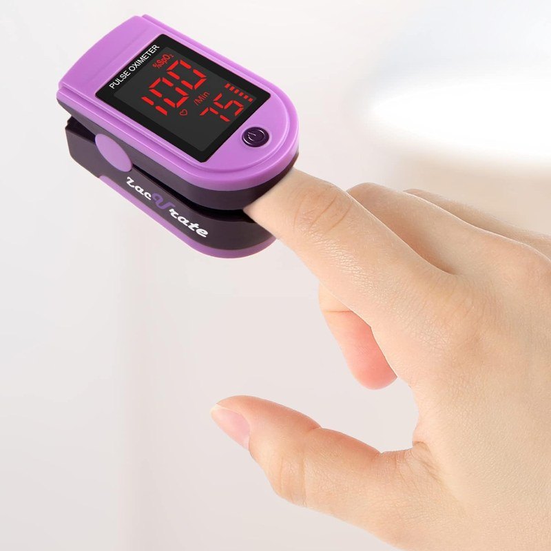 Pro Series 500DL Portable Fingertip Pulse Oximeter - Compact Oximeter with Monitor, - with Lanyard & Cover Suitable for Travel,, High Altitude & Chronic Oxygen Management ( Device)