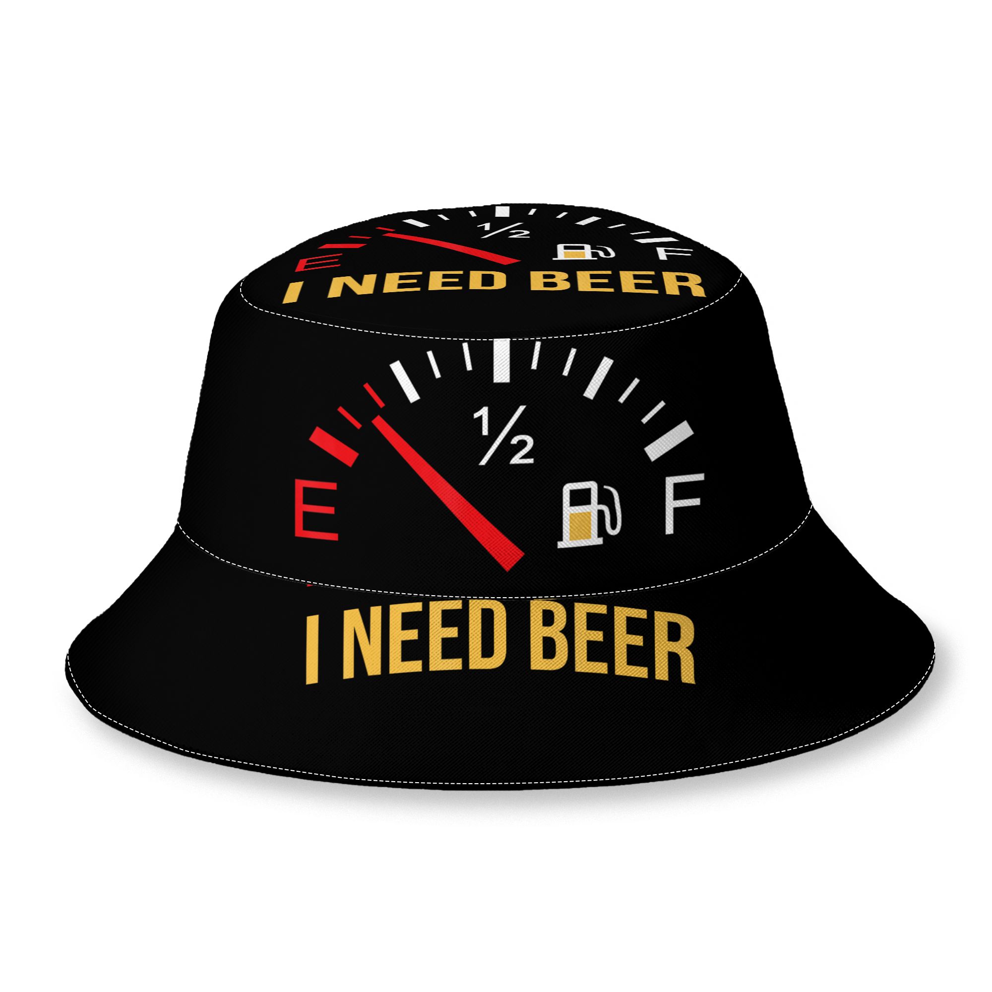 TEMU 1pc New Summer Sign I Need Beer Beer Drinking Party Design Gift Bucket Hat For Unisex Outdoor Foldable Fishing Hat Sun Hat Bucket Hat
