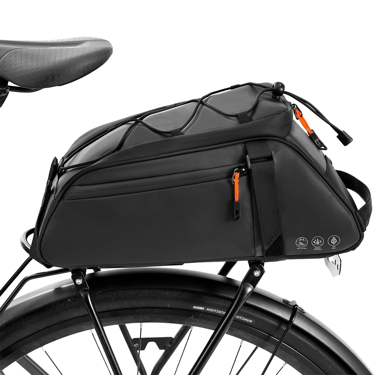 Image of 10l Bicycle Bag For Luggage Rack With Cooling Function Reflective Luggage Rack Bag