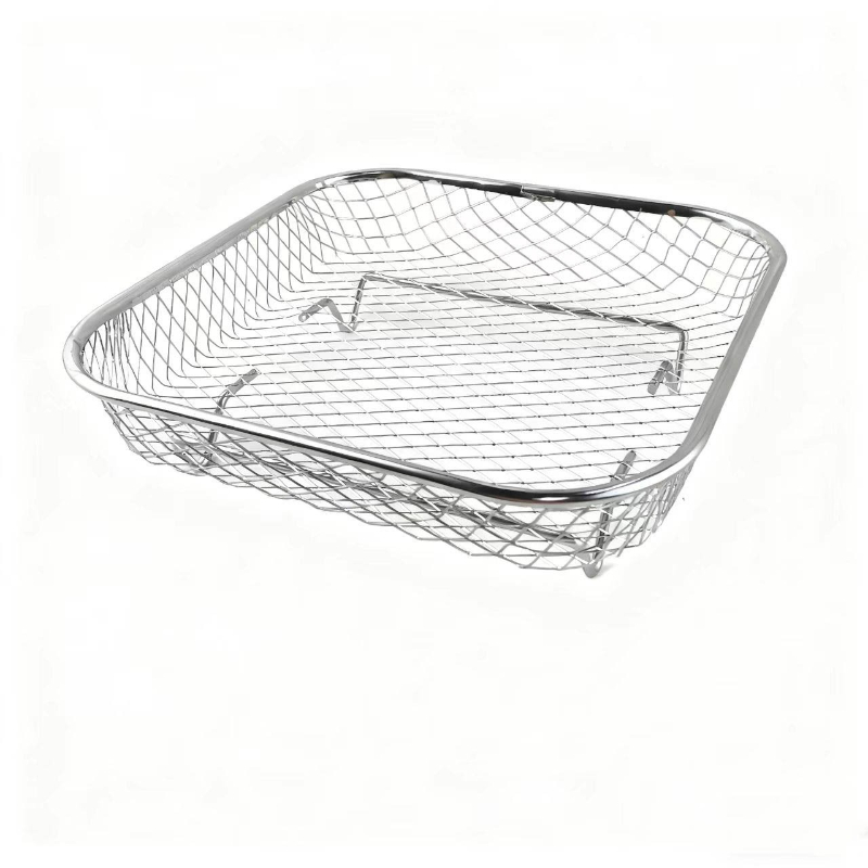 E-shop 18 cm Einzelschichtiges Quadratisches Edelstahl-Zubehör für Heißluftfritteusen – Multifunktions-Grillrost, Dämpfrost, Trocknungsrost, Filterrost
