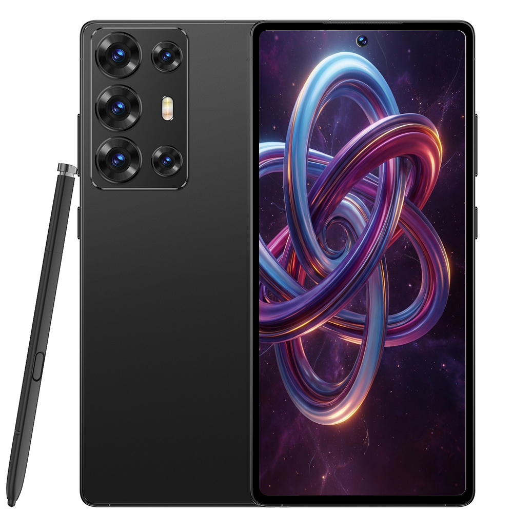 TEMU Smartphone Android débloqué Écran HD 6,8\' 4+64 Go Mémoire extensible Double SIM Déverrouillage par digitale et visage Kit d'accessoires complet
