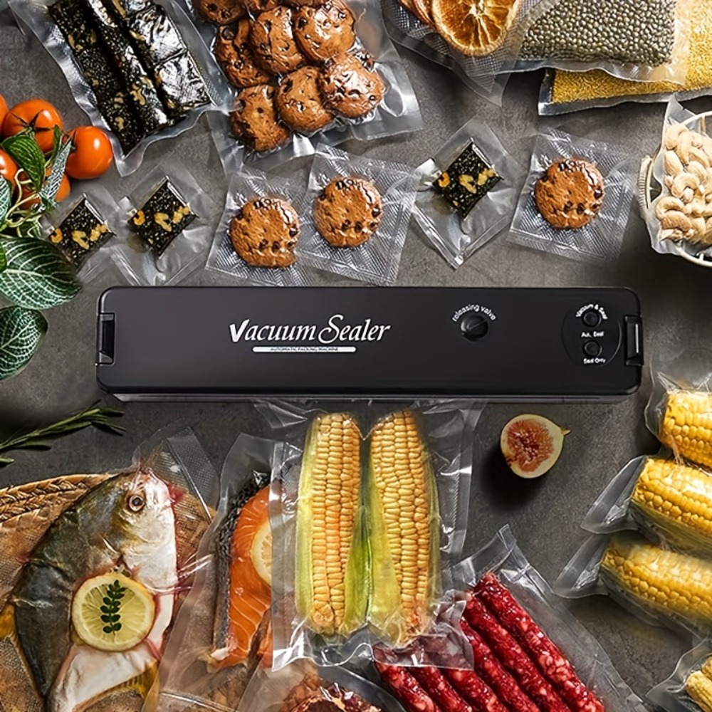 1 Powerful Vacuum Sealing Machine, Delivering 45 Vacuum Storage Bags, Essential for Food Storage And Preservation in The Kitchen. Vacuum And Heat Sealing 2-In-1 Bag Sealing Machine to Keep Food Fresh, Button Operated - Suitable for Everyone