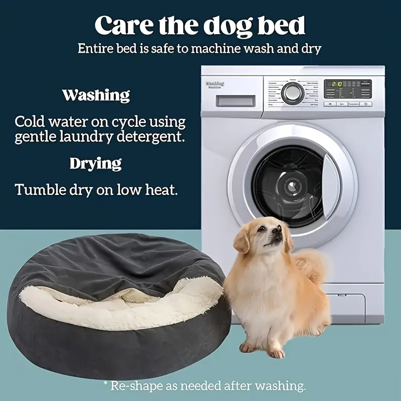 1pc sack bed with hood plush cat cave cuddler polyester fiber fill non slip bottom machine washable calming pet bed for small to medium dogs and cats pet bed cozy cat enclosure soft velvet texture Product details 8