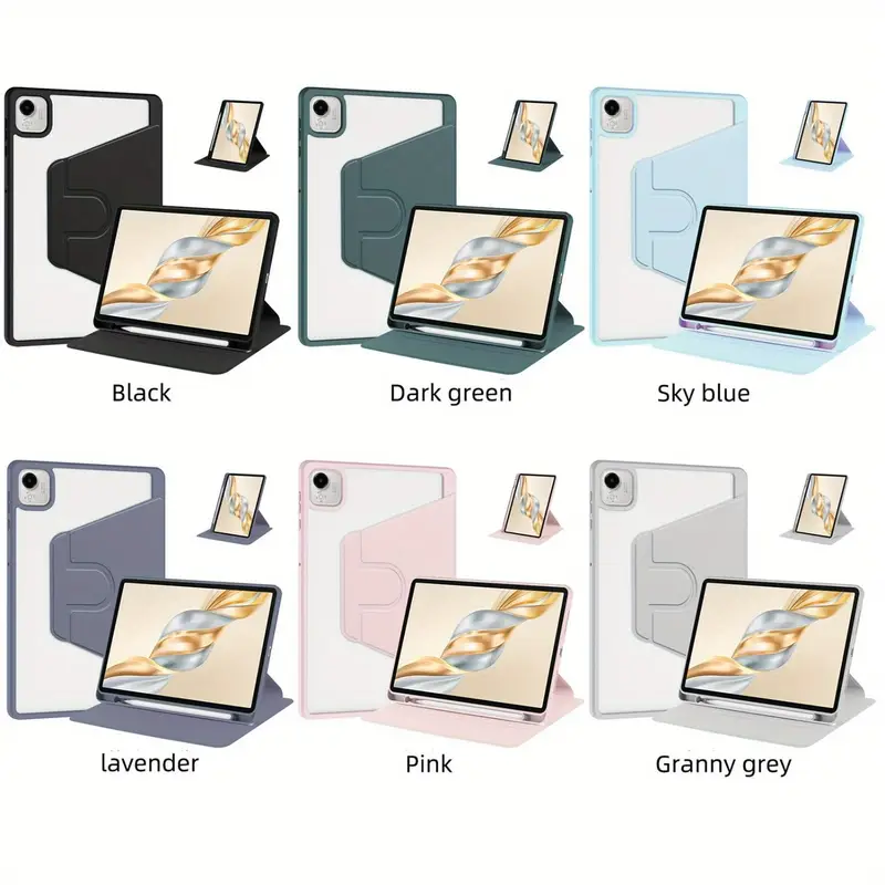 360 Rotating Smart Protective Case Cover For Honor Pad X8a 11-inch Tablet ( Black) - Generic - Egypt