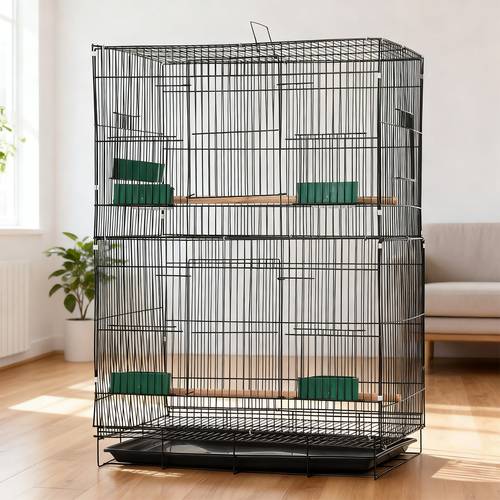 large birdcage 9pcs set with 4 feeders 2 perches and a water dispenser suitable for parrots cockatiels budgies lovebirds macaws etc suitable for indoor and outdoor use easy to gift for bird lovers ideal christmas present