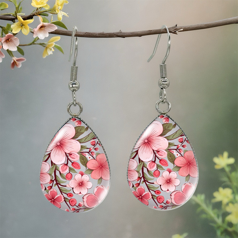 TEMU A Pair Of Teardrop Earrings, Elegant And Dangling Earrings, A Lovely And Exquisite Gift Jewelry