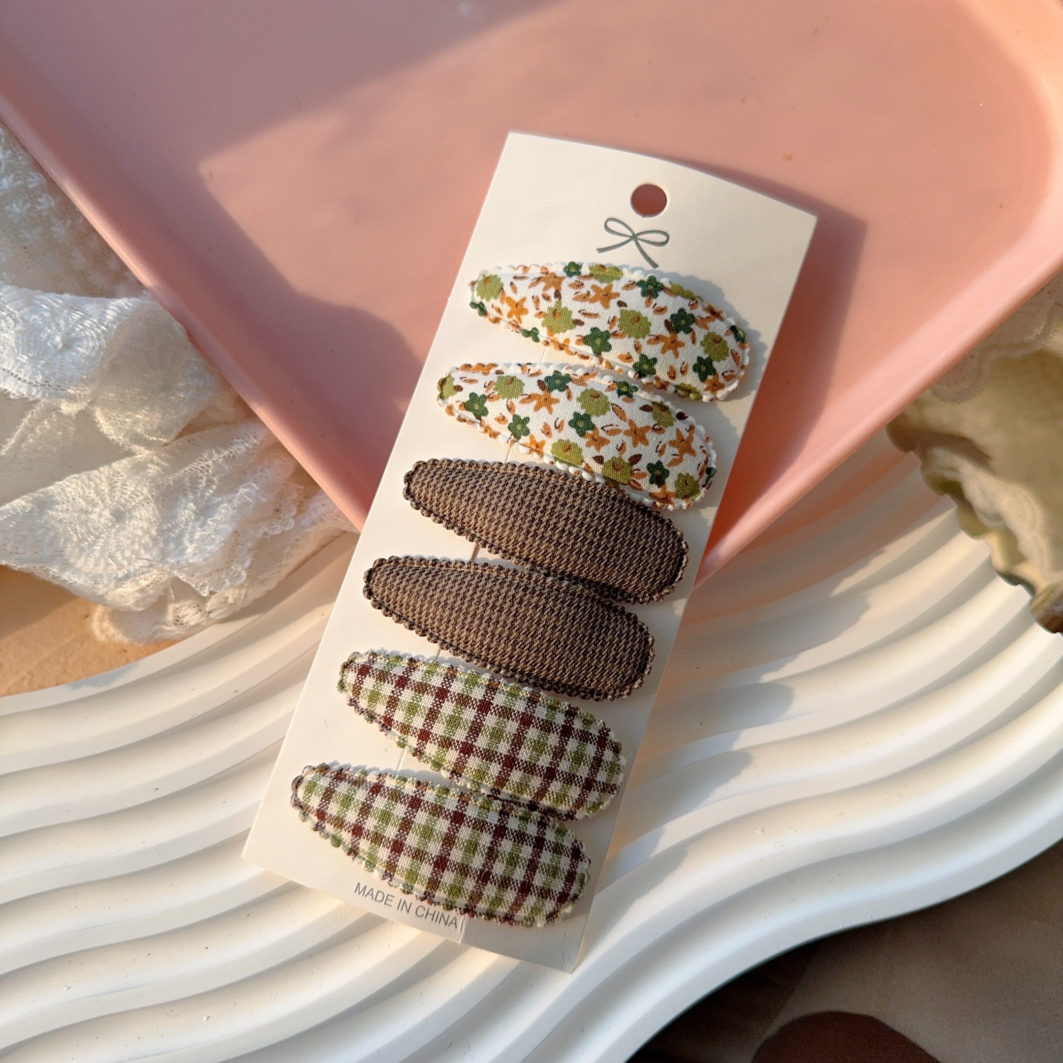 Image of 6pcs Printed Hairpins, Cute Beautiful Hair Additions, Which Used As Gifts