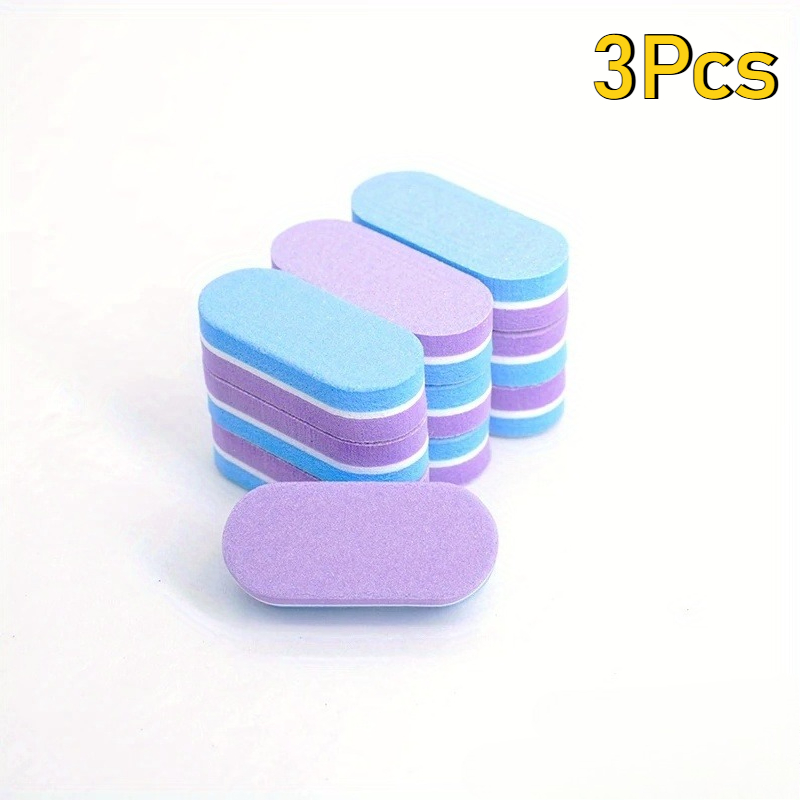 3pcs Mini Nail Buffing Blocks & Sponge Files