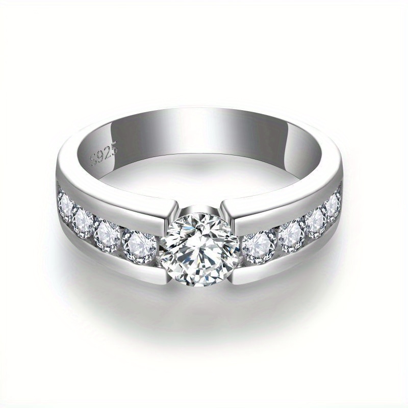 925 Silver Moissanite Ring — Elegant Design