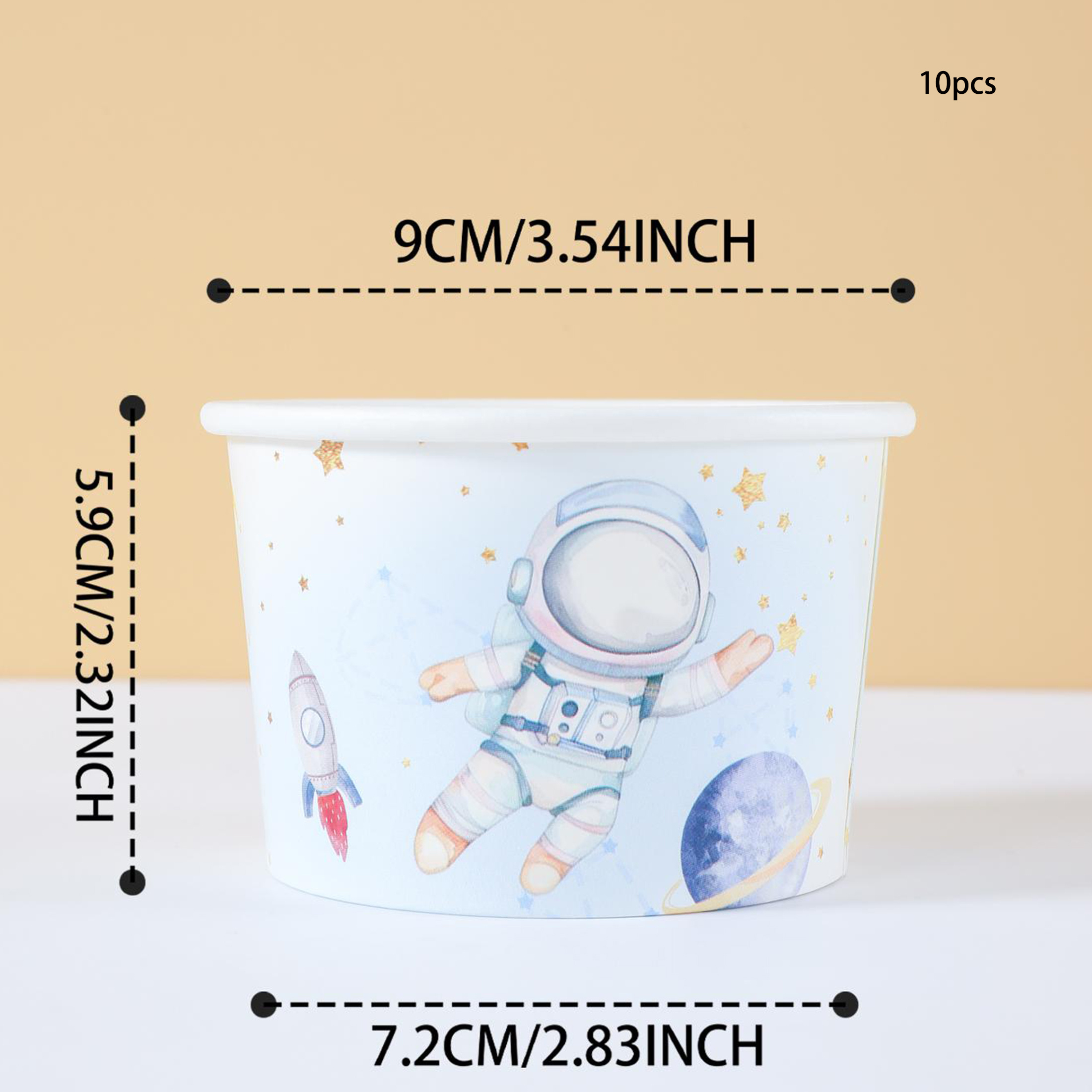 10pcs/25pcs Disposable Paper Cups & Bowls Suitable For Parties - Birthday Party Decorations With Party Cups & Bowls, For Party Favors, Celebrations, Gift- Events (ideal For & Parties)