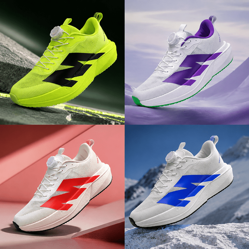 sneakers unisex road running shoes with rotary buckles knit mesh upper for   lightweight cushioning and anti slip design lace       low top style suitable for casual jogging and fitness new summer  