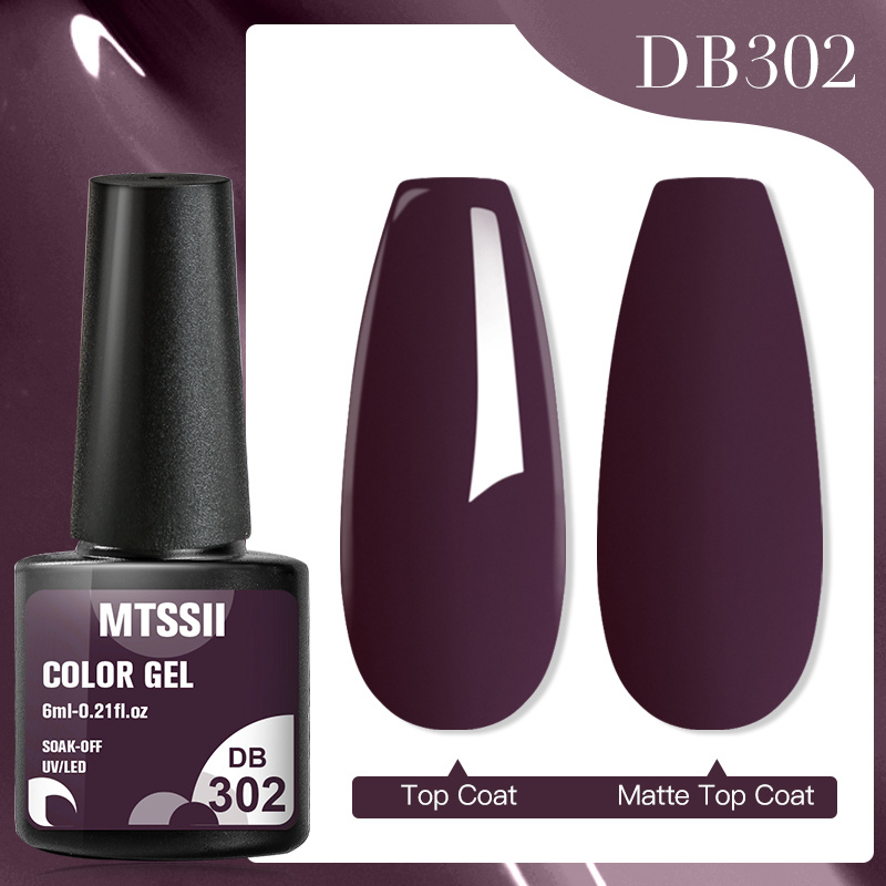 Image of Dark Purple Color Gel Nail Polish-0.21oz Nail Art Solid Gel Varnish, Needed /led Lamp, For Nail Art, Daily Use-db302