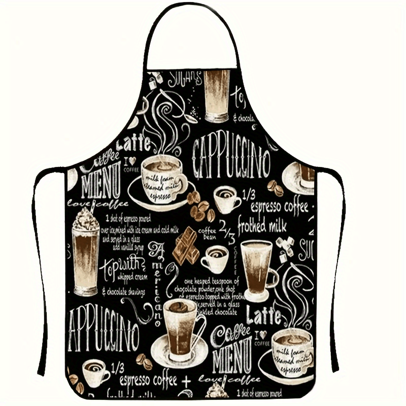 E-shop 1 Stück Schürze mit Kaffee-Motiv, geeignet für Männer und Frauen für Partys und Kochen zu Hause.