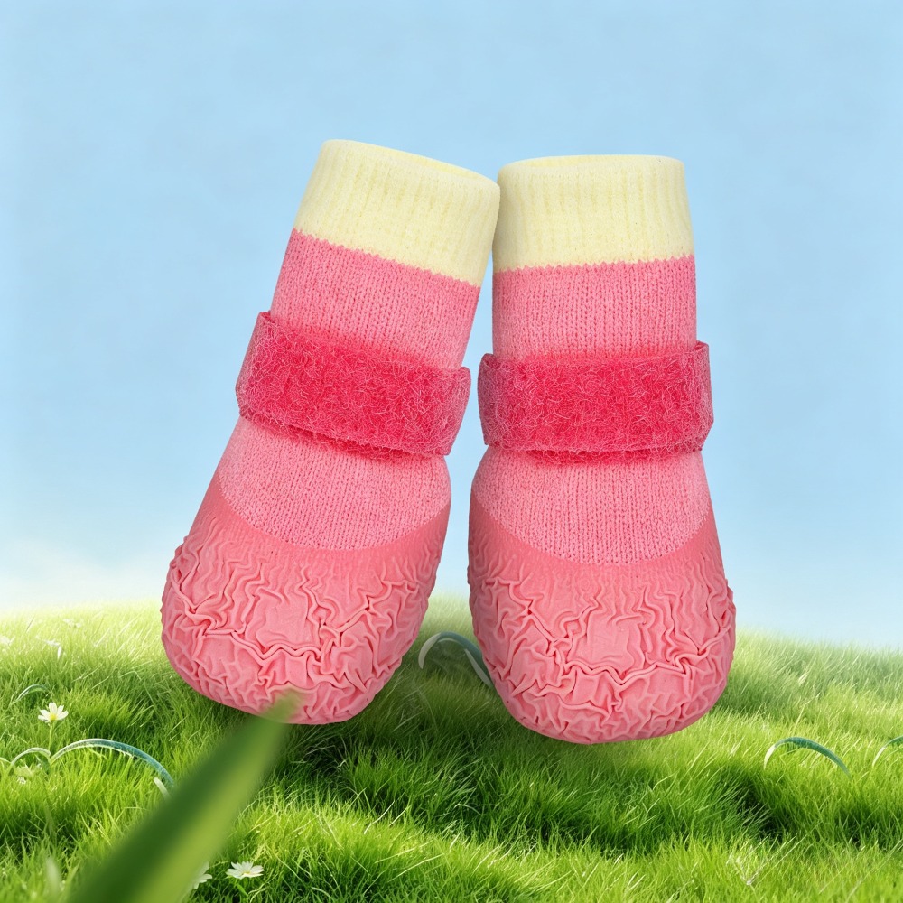 TEMU Lot de bottes pour chien, chaussures antidérapantes et résistantes à l' pour animaux de compagnie, chaussures pour chiot pour sports de avec