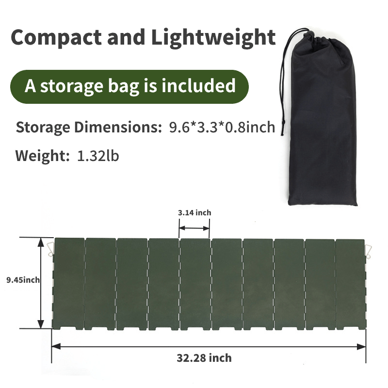 TEMU 10-panel Portable Camping Stove Windscreen, Foldable And Variashape Shape With Pins And Storage Bag, Heat-reflective, Durable Camp Kitchen