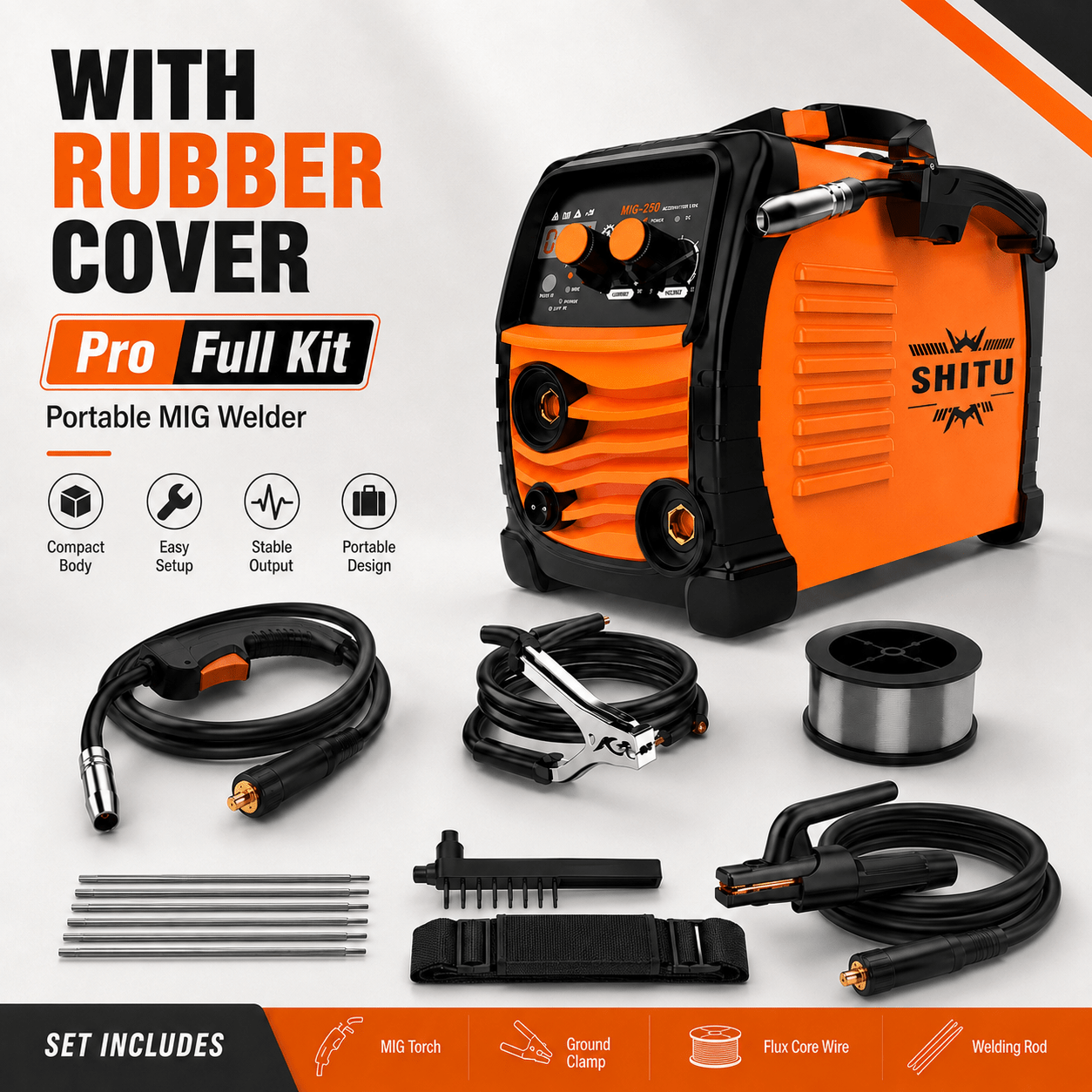 Image of Compact, Lightweight, And , The Mig-350 Arc Welder Supports -controlled Lift Tig Welding. This 220v Portable Igbt Inverter Mma Welder Features Hot Start, , And Anti-stick Capabilities