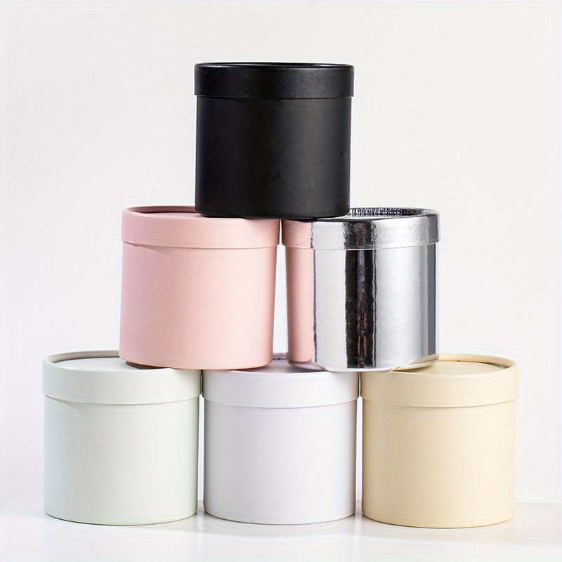 

2pcs Cardboard Cylinder Gift Boxes, Floral Arrangement Containers, Weddings, Birthdays, Anniversaries, And , For Bouquet Holder For Crafting And Gifting