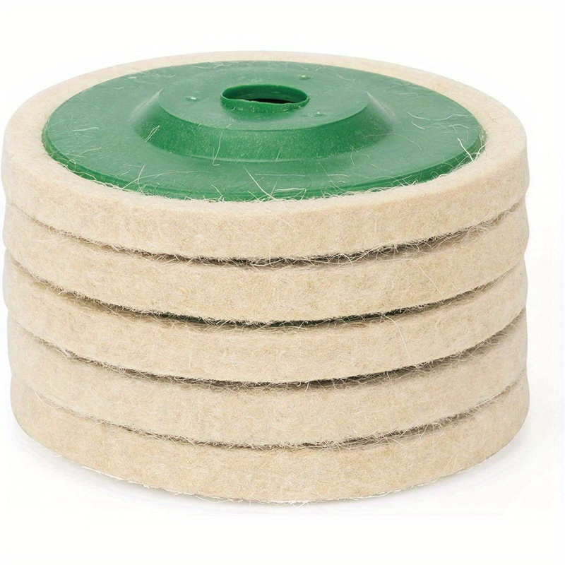 5pcs High-density Wool Felt Polishing Buffing Wheel Set- Industrial-grade Buffing Pads- Compatible With Rotary Tools- Fabric Construction Finishing