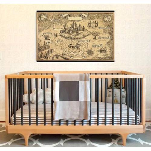 witchcraft school harry tapestry harry school canvas oversized decor wall art modern wall art nursery wall decor