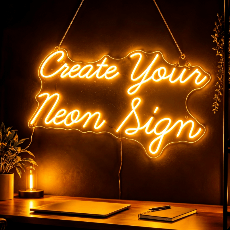 TEMU Customizable Slogan Led Neon Light, Made Of Thickened High-quality Acrylic Material, Supports Self- Text, Patterns, And Lighting Color