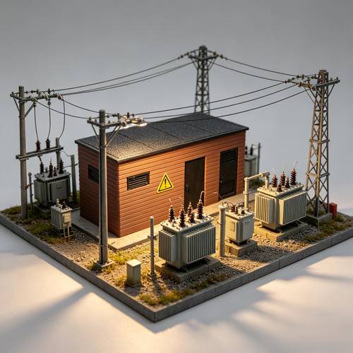 3d printed building 0 scale 1 87 miniature model accessories high simulation model suitable for large power station residential power station scene construction alloy train railway
