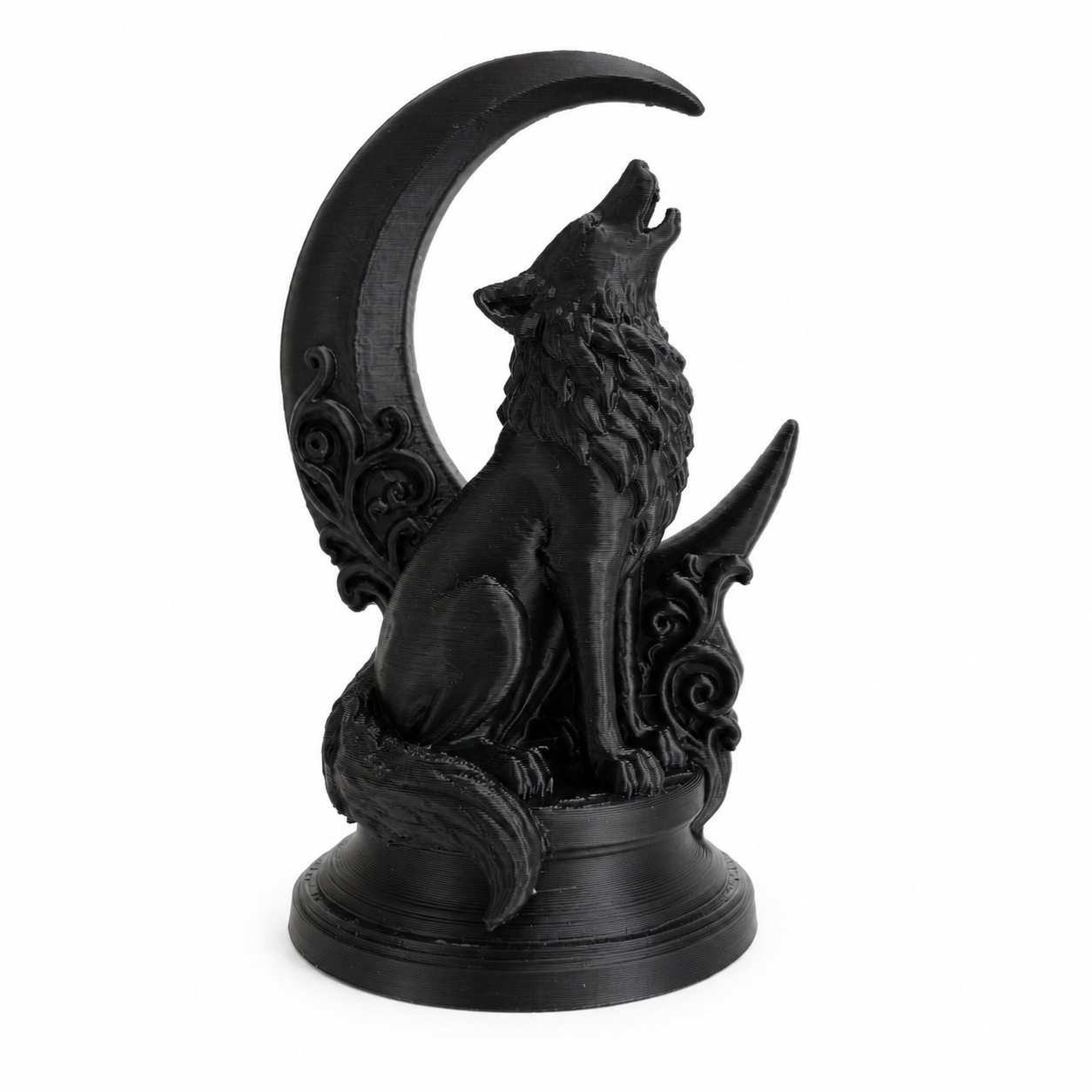 TEMU Wolf Moon Decor, Wolf Statue, Mystical Wildlife Tabletop Ornament For Desk Shelf Home Office Gift