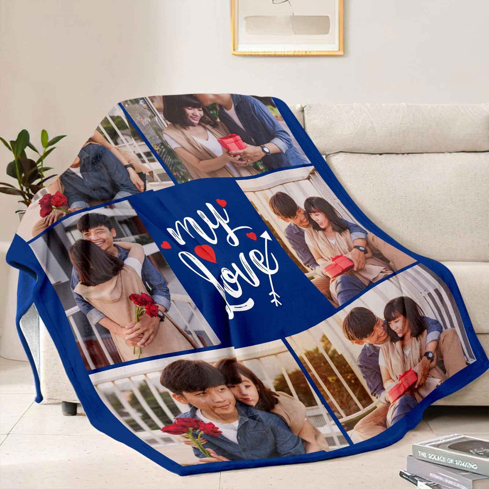 Custom Couple Blanket with Photos