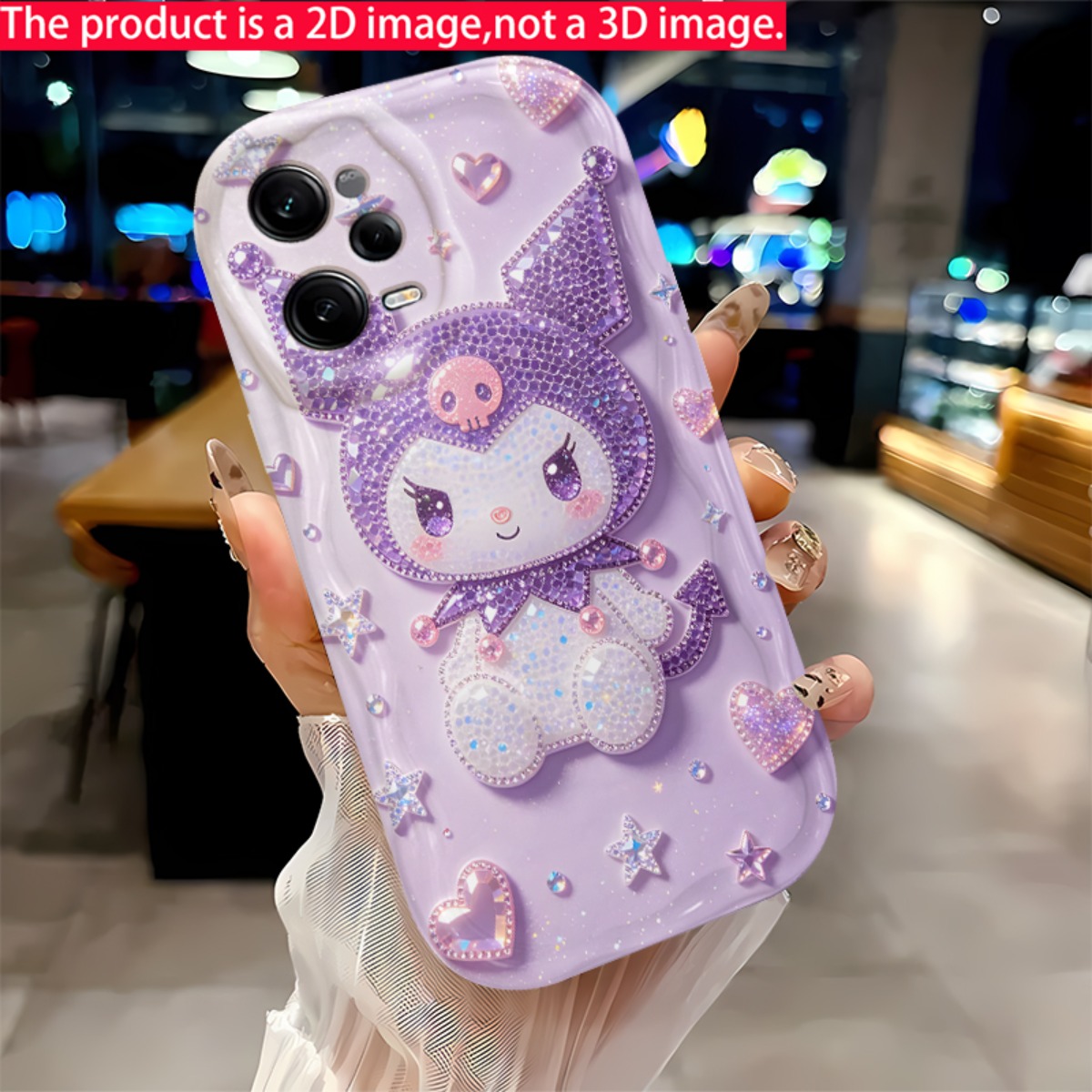 item picture phone case 2d flat printing       sparkle purple phone case suitable for xiaomi redmi note 15 14 13 12 11 10   pro 11 10 9 8 9a 10s 9t 11t 13t k30 k40 k50 mi11 mi14 mi15 phones
