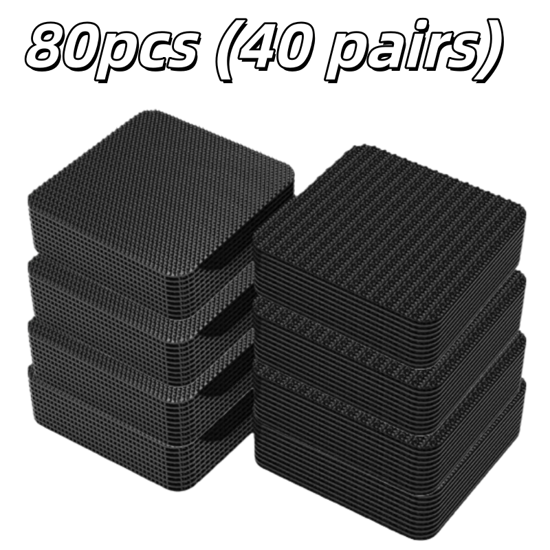 80pcs Of Strong Double-sided Carpet Fixing Clips, Suitable For Carpet, Floor Tiles, , Vinyl Flooring-removable Fastening Strips, Strong Adhesive Strips, Suitable For Office