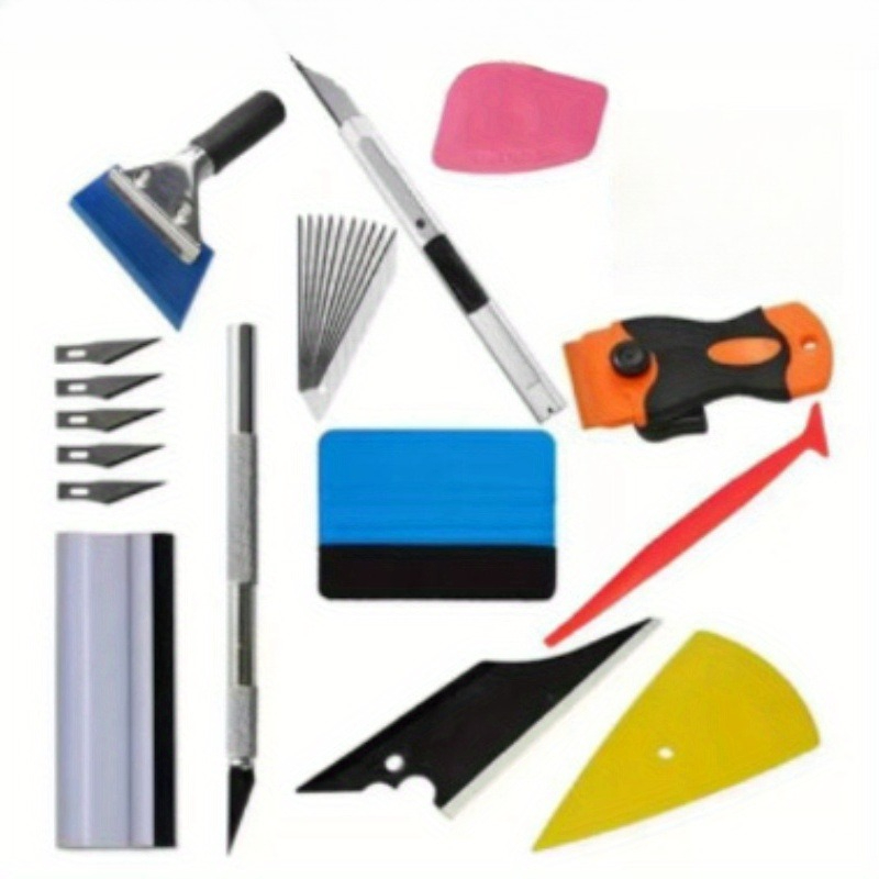 TEMU 13pcs Car Window Tinting Tool Set, Complete Car Vinyl Tinting Kit, Car Detailing, Window Tinting Tool Set, Glass Protection Film Installation