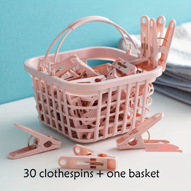 

30- Plastic Clothespins - For Hanging Clothes And Linens, Clothes