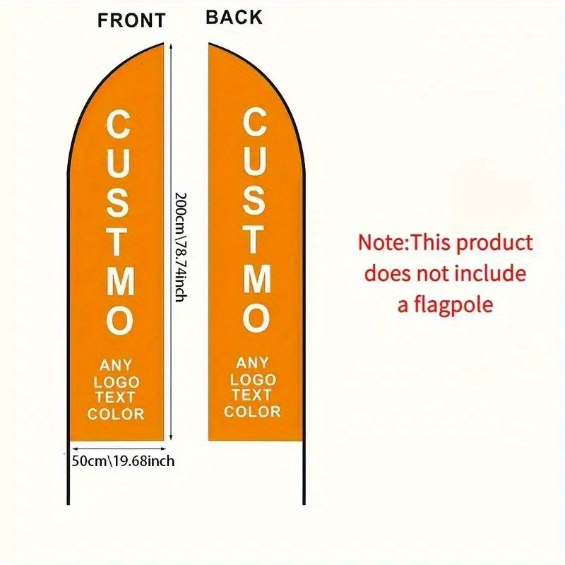 TEMU Custom Personalized Banner, Double-sided Printing, Suitable For Home And Outdoor Advertising Flags, For Outdoor, Corporate, Restaurant, Use