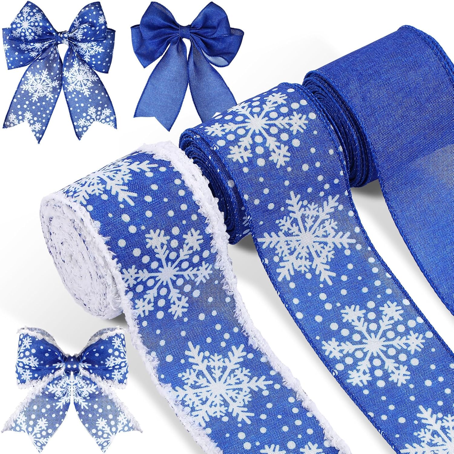 Glitzerndes Drahtband Organza – 6,3 Cm Breit, 2 M Lang, Mit Metallkante, Für Weihnachtsdekoration