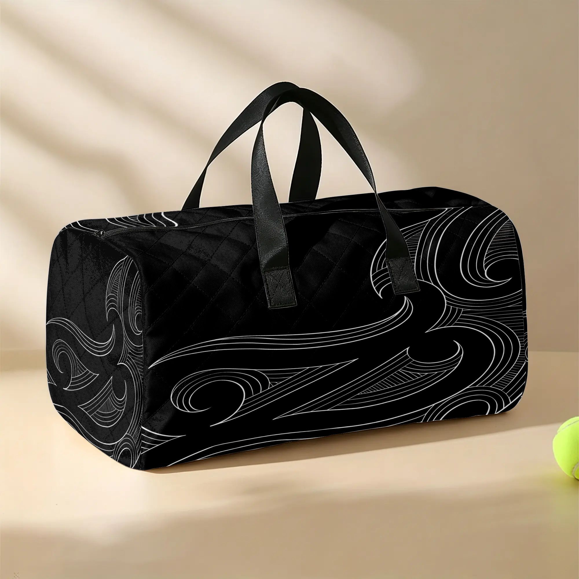 TEMU Zlienszus Maori Print Foldable Duffle Bag Suitable For Outdoor Camping & Travel, Maori Handbag With Maori Tribal, Storage Bag For Gym, Holiday,