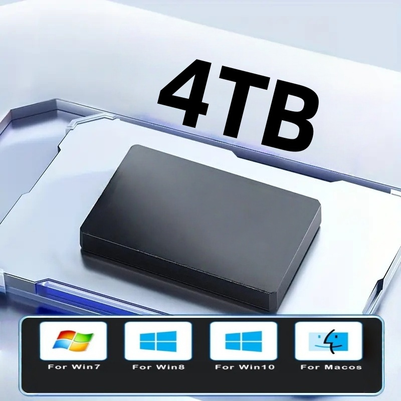 item picture Stylish 4TB Portable External Drive USB 3.0 High-Speed Compact Storage Seamless for Ipad & Windows Laptop Compatibility School Work