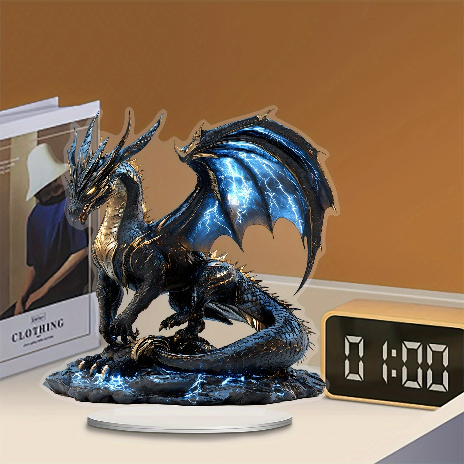 

2d Flat, Dragon 2d Flat Acrylic Wall Hanging - Versatile Home Decoration, Suitable For Desk, Living Room, Study And Bedroom | Perfect Gift For