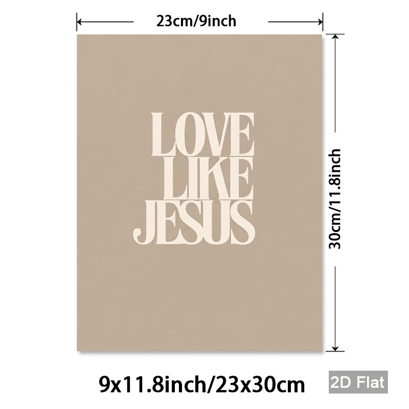 TEMU 2d Flat, 2d Flat, Unframed 2d Flat Canvas Art Piece Featuring The Inspirational Quote ' ', For Wall Decoration, Religious Motivational Prints,