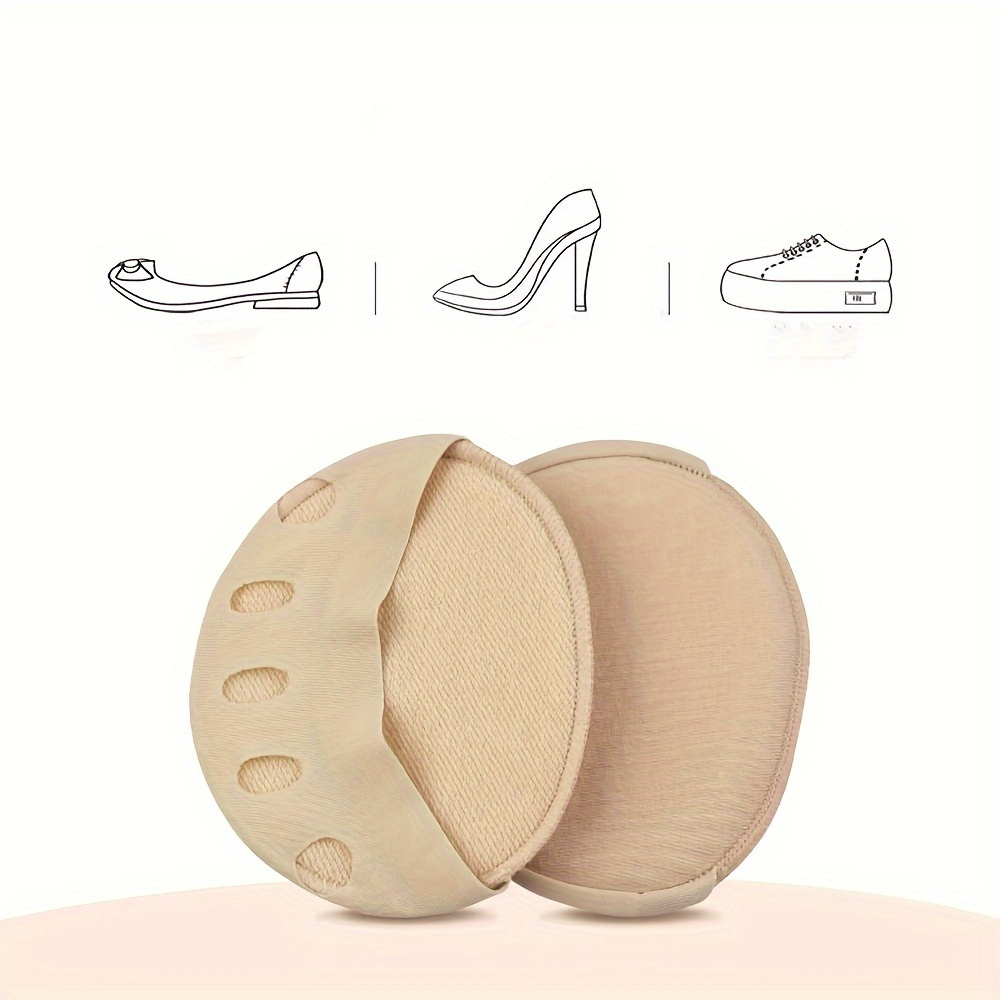 6-Pack Women'S Forefoot Five Toe Pad Suitable for High Heels-Half Insole Foot Care Non-Slip Toe Socks Toe Pad Plug-in, High Heels Toe Support