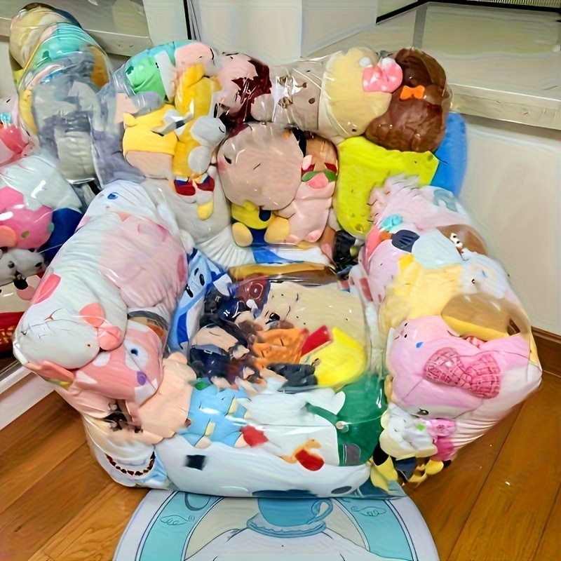 Extra Large Transparent Sofa - Holds 200 Dolls, Heavy-Duty PVC Folding Storage Chair with Space-Saving Modular Design for Doll Photography, Collectors, Home/Office/Camping/Beach Use - Easy-to-Clean Lightweight Furniture, Collector's Edition Durable Plastic Outdoor Seat, Sturdy Structure, Versatile Home Organizer
