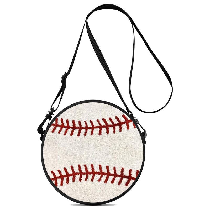 TEMU Women'-shoulder Bag, Sports Style Baseball Ball White, 1pc, Vector Graphic Rose, -print, Adjustable Shoulder Strap, Zipper Closure, Backpack |