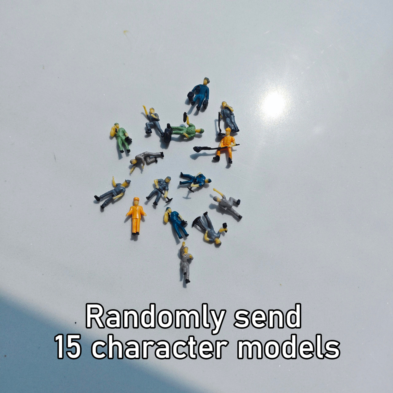 TEMU 15pcs 1:87 Scale Railway Worker Figures - Multicolor Train Staff Miniature Models With Random Railway Worker Types Suitable For Dollhouse, Model
