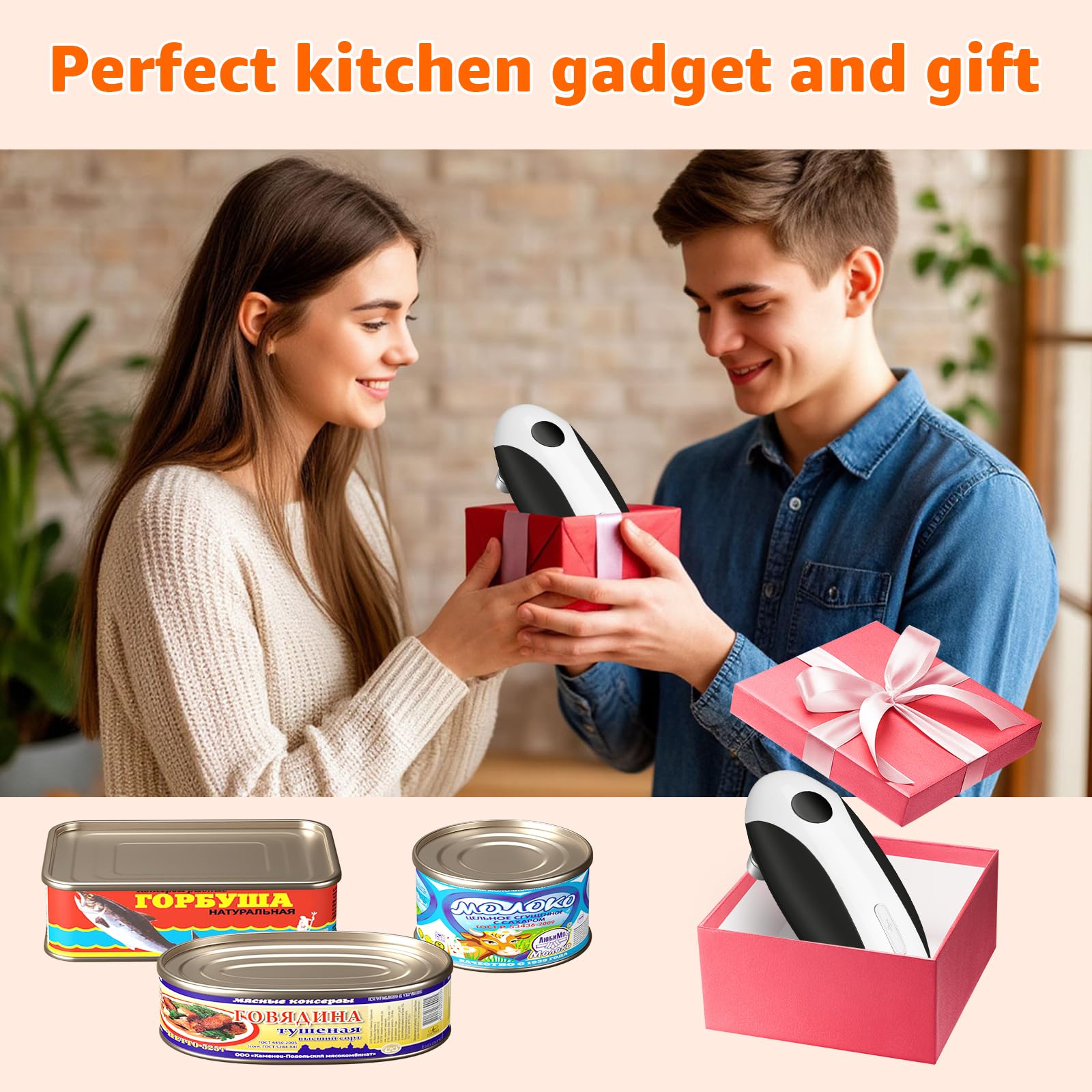 One-Touch Rechargeable Electric Can Opener