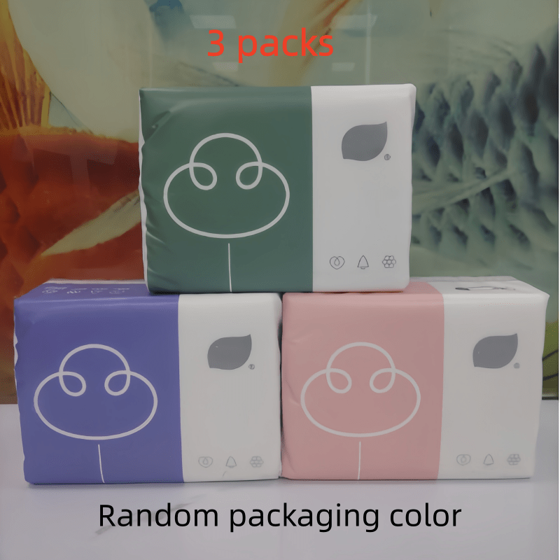 TEMU 3 Packs Of High-quality 4-ply Tissues, Total 720 Sheets, Suitable For Bathroom And Living Room As Napkins, Durable And Absorbent, Very Suitable