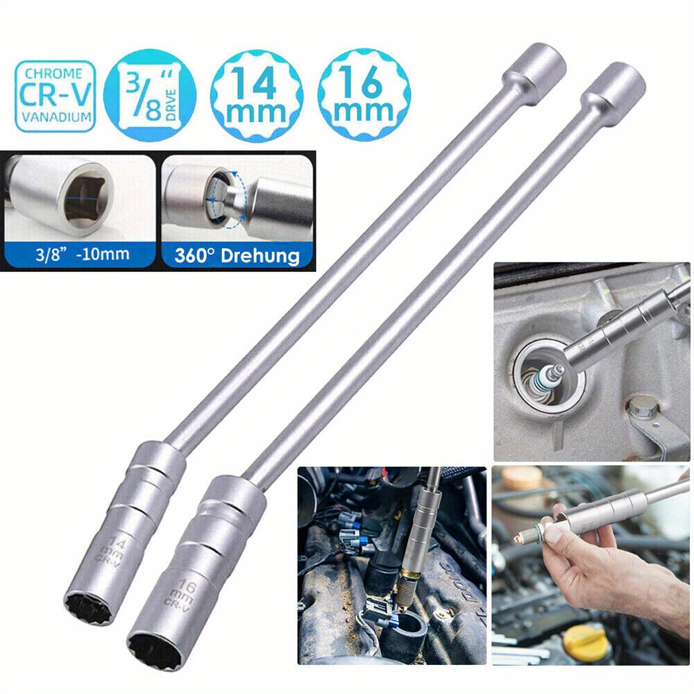 E-shop 14+16mm Magnetische Dünnwandige 3/8'' Antrieb Zündkerzen-Stecknussentfernungswerkzeug